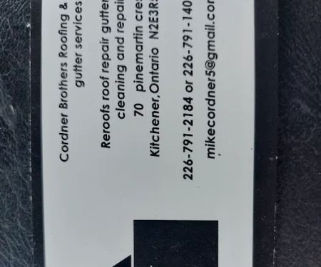 Cordner Brothers roofing a gutter services