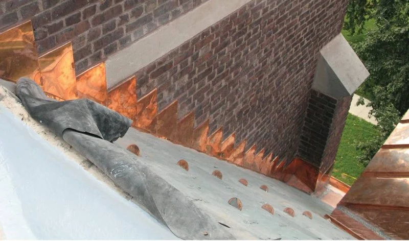 Counterflashing Replacement for Chimneys in Canada: Metal Work with Brick Surface