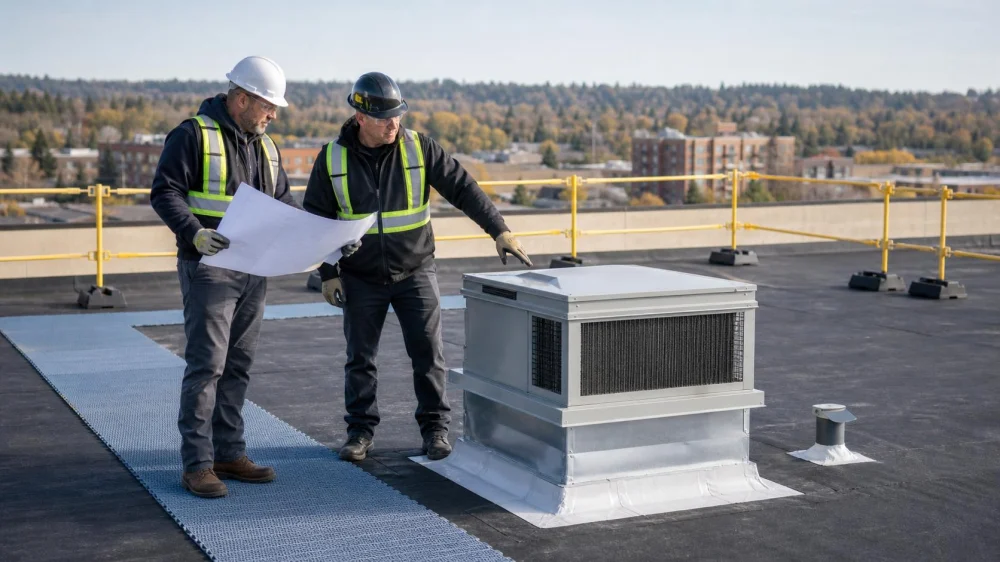 Rooftop HVAC and Roofing Work: Coordinate the Trades