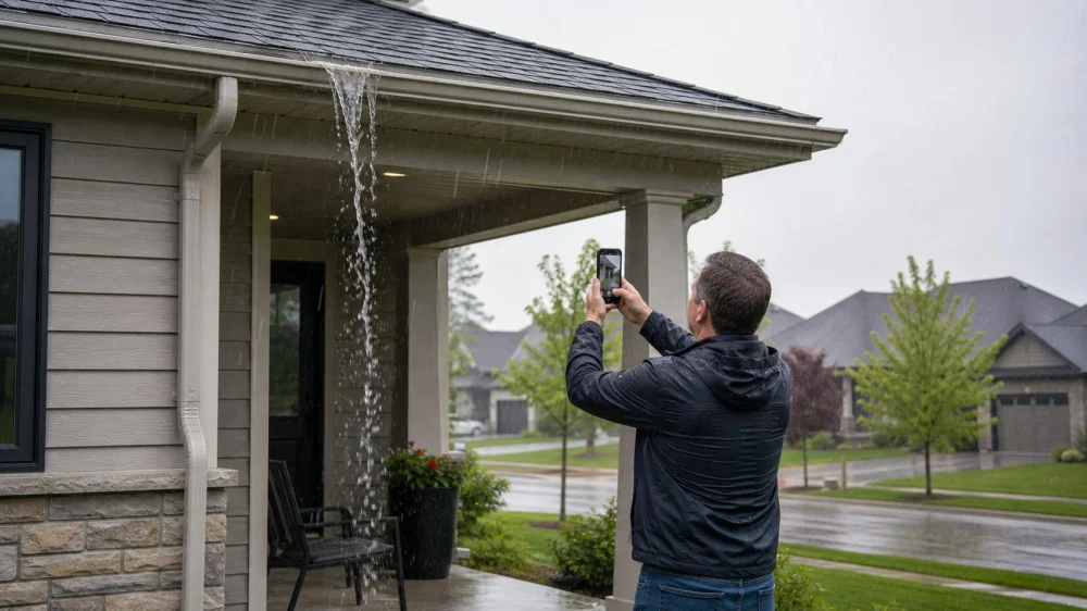Gutter Overflow at the Roof Edge: Ground-Level Checks in Canada