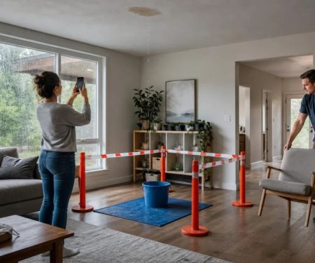 Roof Leak During Rain: Protect the Room and Record Clues