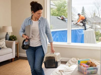 Roofing Work Noise: Plan for Kids, Pets, and Remote Work