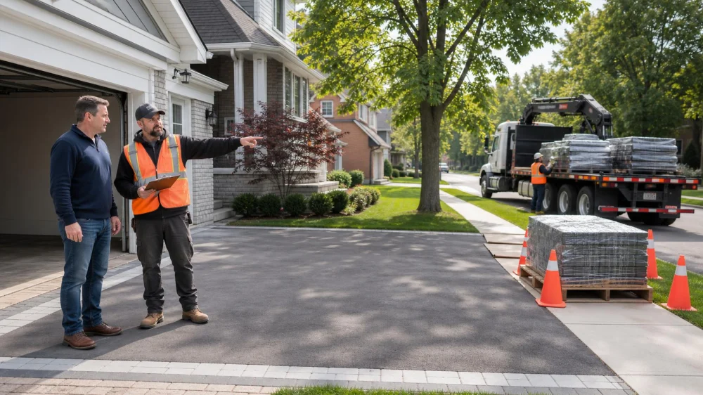 Roofing Material Delivery: Clear Driveway and Access
