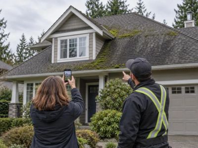 Roof Moss and Algae: Document Growth Before Treatment