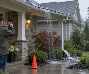 Roof Gutter Overflow: Observe the Pattern From the Ground