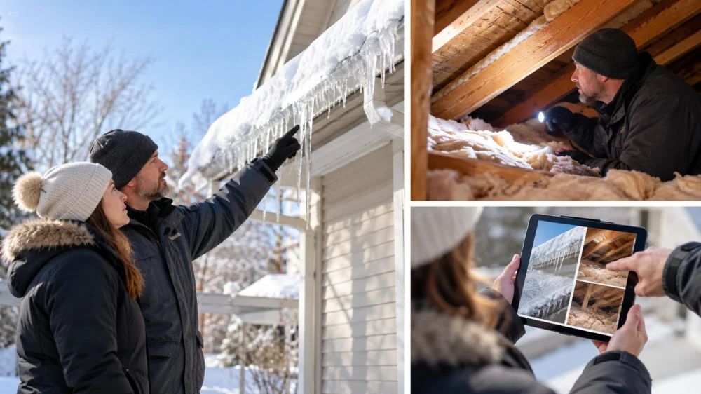 Roof Ice Dam Photo Log: Edges, Attic, and Safe Distance