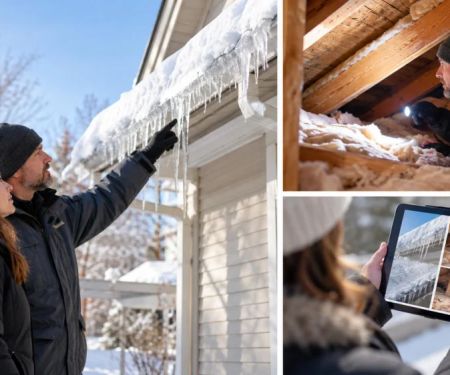 Roof Ice Dam Photo Log: Edges, Attic, and Safe Distance