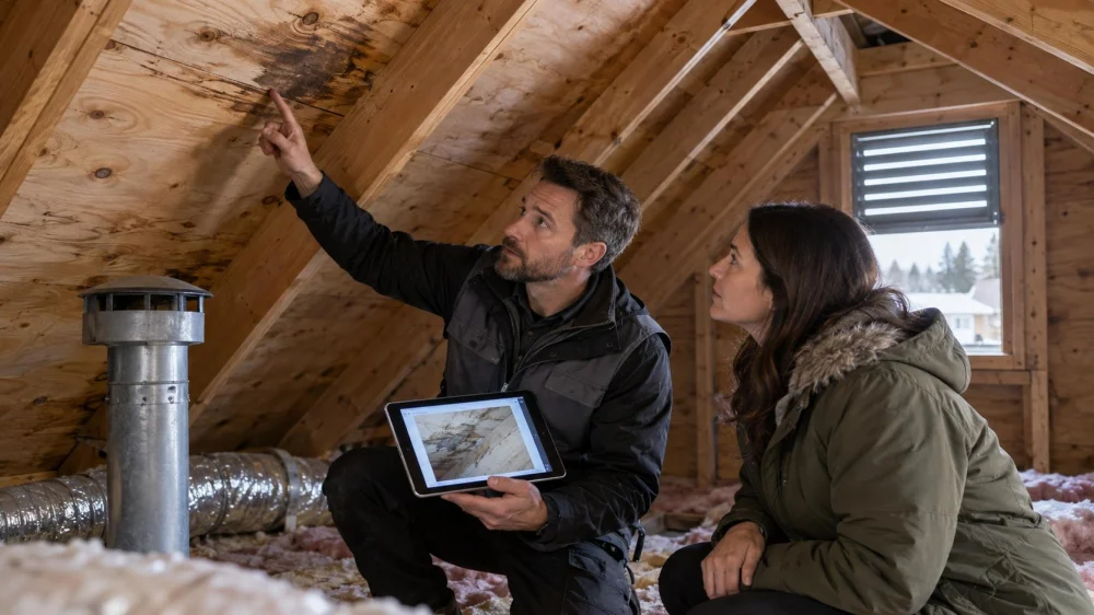 Attic Moisture Roof Check: Stains, Airflow, and Photos