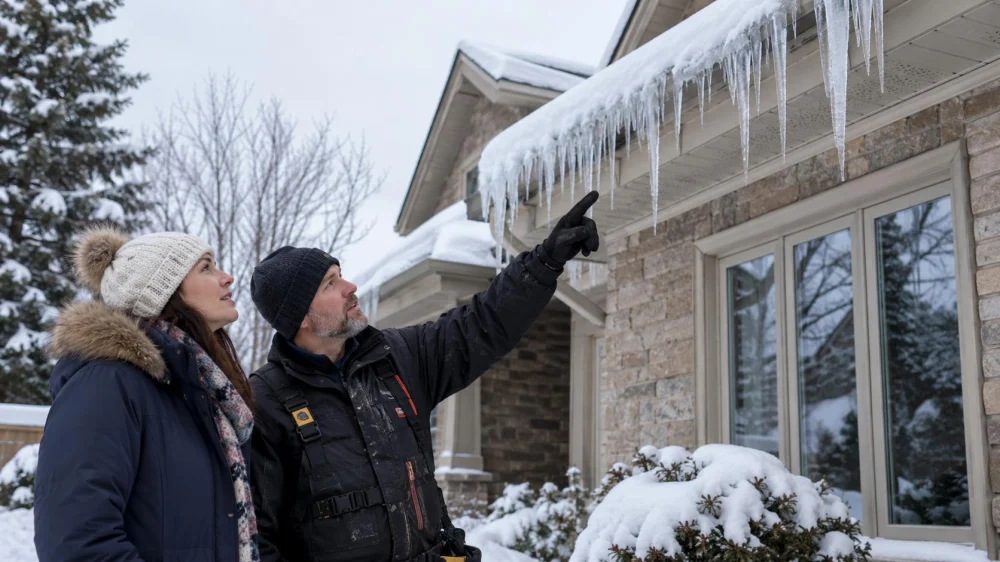 Roof Ice Dam Notes: Location, Drainage, and Safe Response